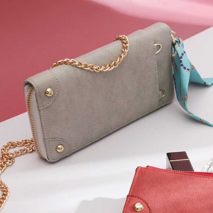 ウォレットポーチ グレー