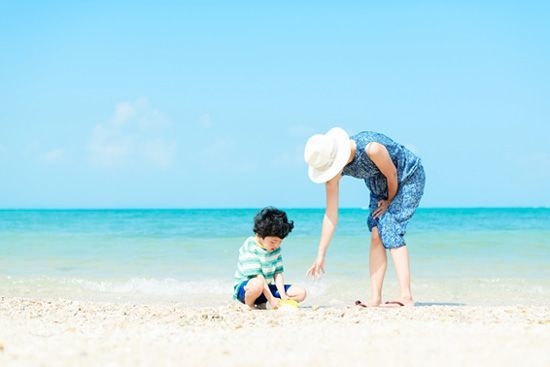 きれいな海を見せてあげたい！と子ども連れにも人気の沖縄