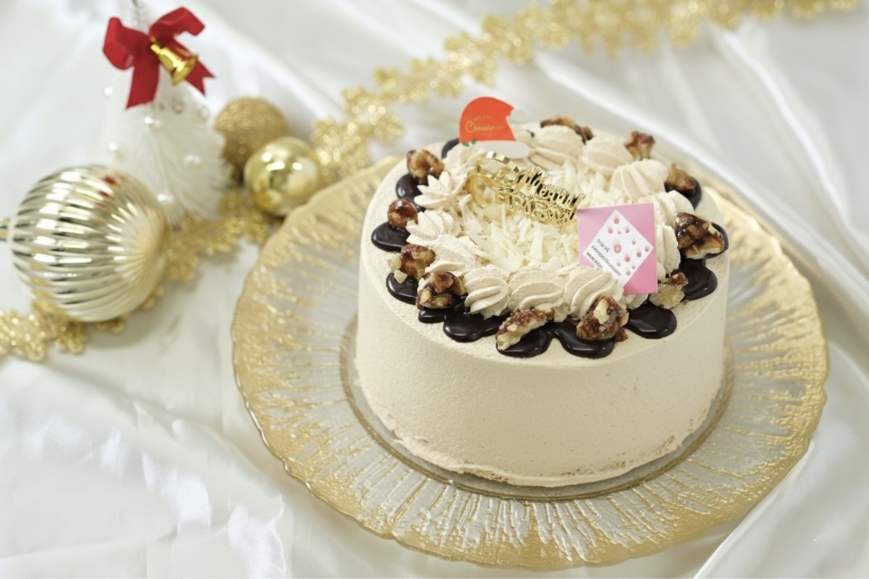 クリスマスホワイトキャラメルケーキ