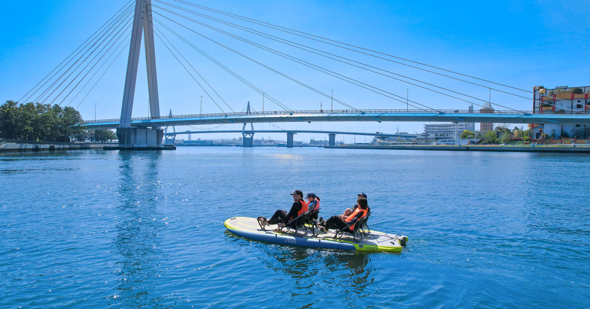 大阪で新感覚のマリンレジャー＆宿泊！「大阪北港マリーナHULL」にて、足漕ぎSUP『HOBIE（ホビー）』体験付き宿泊プランを販売開始！