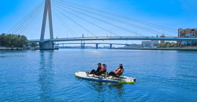 大阪で新感覚のマリンレジャー＆宿泊！「大阪北港マリーナHULL」にて、足漕ぎSUP『HOBIE（ホビー）』体験付き宿泊プランを販売開始！