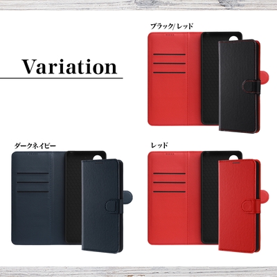 耐衝撃 手帳型レザーケース シンプル マグネット