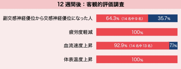 12週間後：客観的評価調査