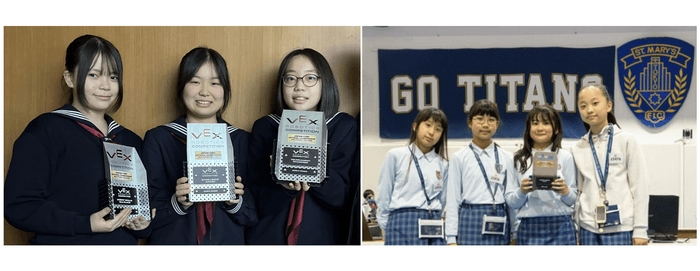 「VEX Robotics World Championship2025」に日本代表として出場する中学校・高等学校、小学校の生徒・児童たち