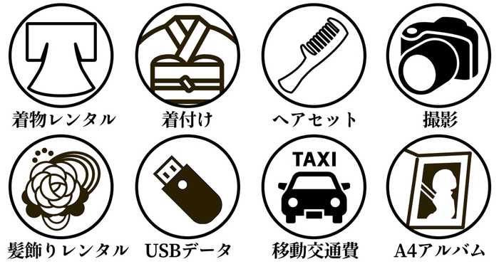 成人式振袖レンタルプラン(税込100,000円)セット内容