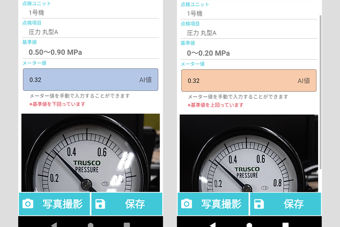 異常値の表示