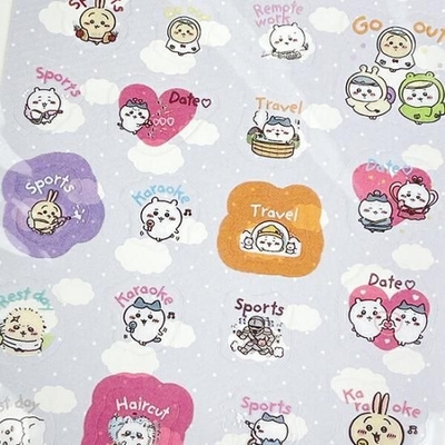 ちいかわのぷっくり感が魅力のボンボンドロップシール