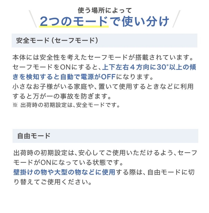 2つのモードの使い分け