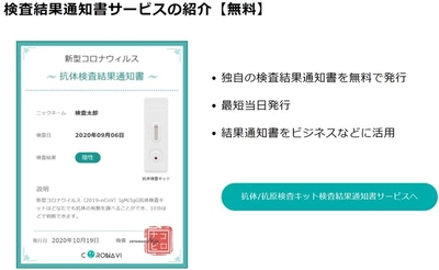 【結果通知書リニューアル】PDF印刷も可能！抗原・抗体検査キット結果通知書