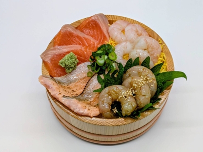 富士山サーモンと沼津本海老食べ比べ丼