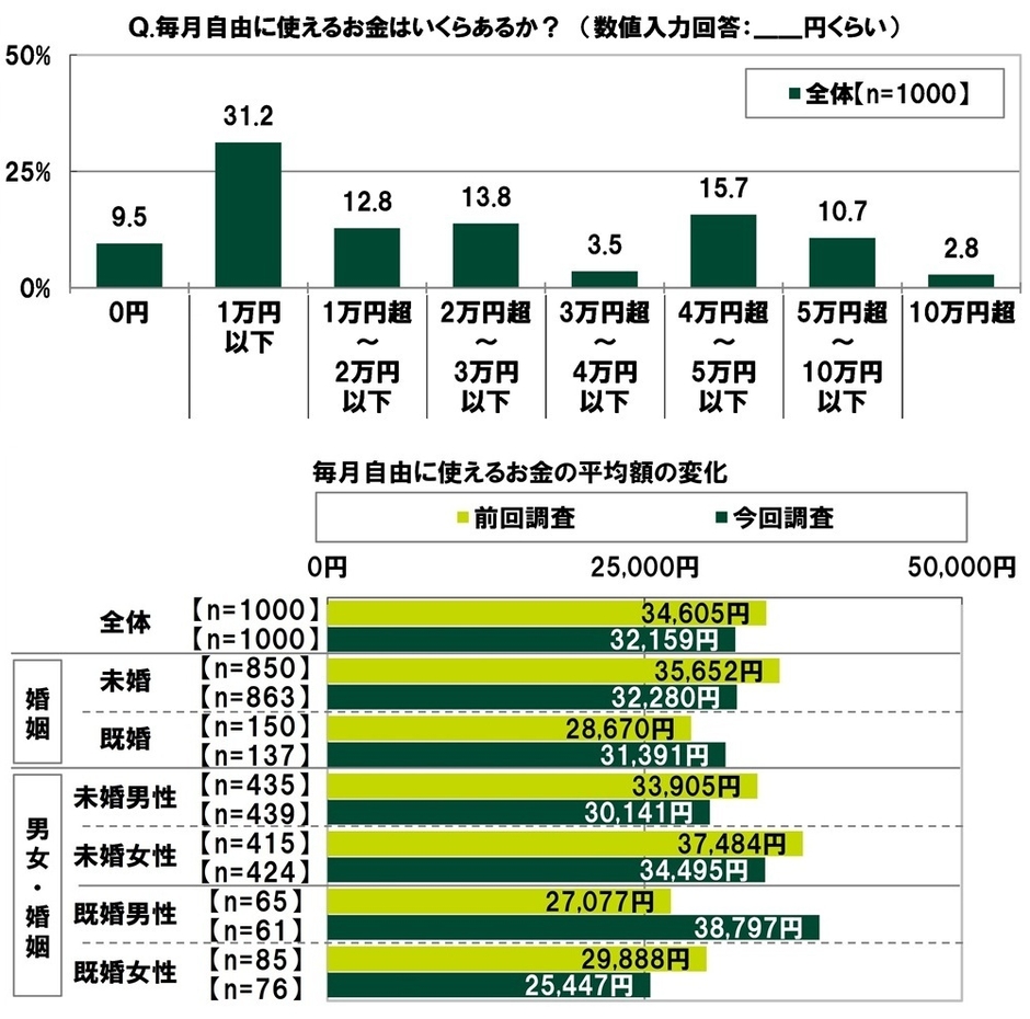 毎月自由に使えるお金