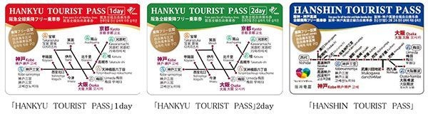 「HANKYU TOURIST PASS」1day・「HANKYU TOURIST PASS」2day・「HANSHIN TOURIST PASS」