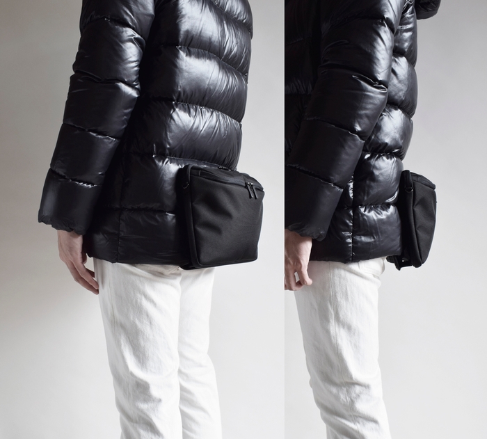 隙間部分は約3cmあるので、真冬の分厚いダウンジャケットもスッキリ