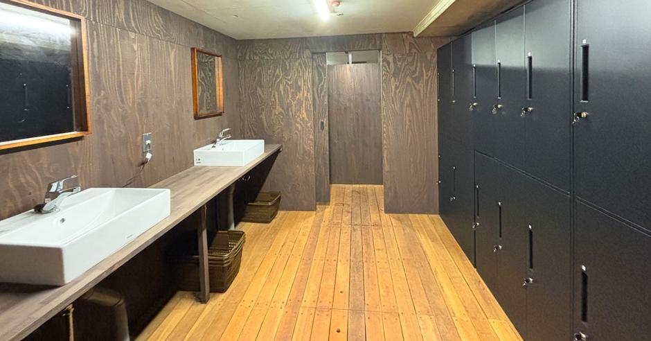 リニューアルした更衣室