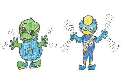 ニータン＆ゼルビー(絵：堀内 邦彦)