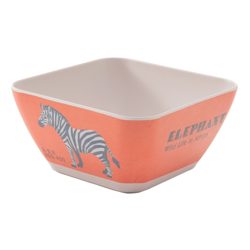 「バンブーファイバー ボウル Zebra Elephant」価格：490円／サイズ：W14×D14×H7cm／容量：約720ml