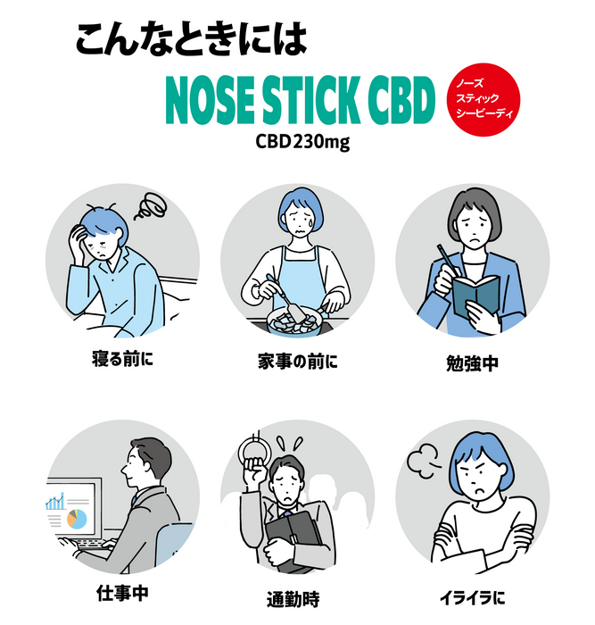 NOSE　STICK　CBD　利用シーン