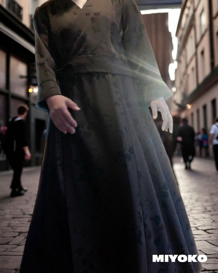 2025FW新作小紋の反物から作るワンピース(2)