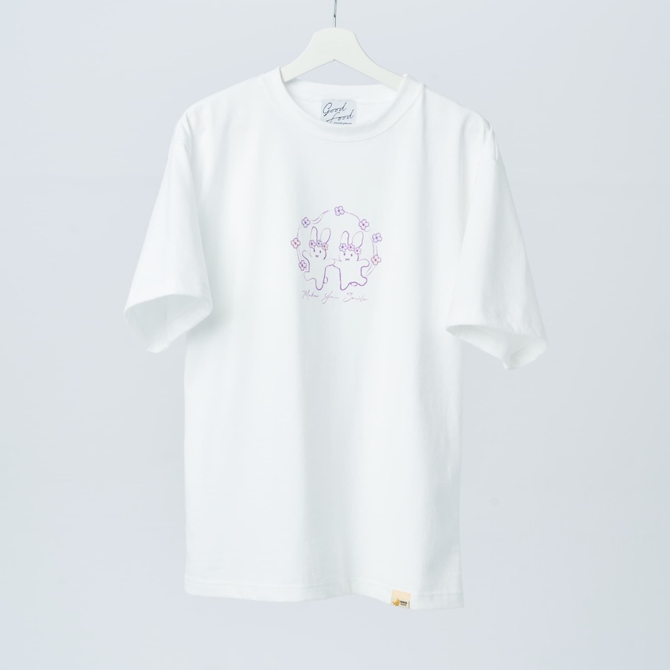 佐藤佳穂＆井上瑠夏 Sustainable Message Tシャツ(Type A)　front