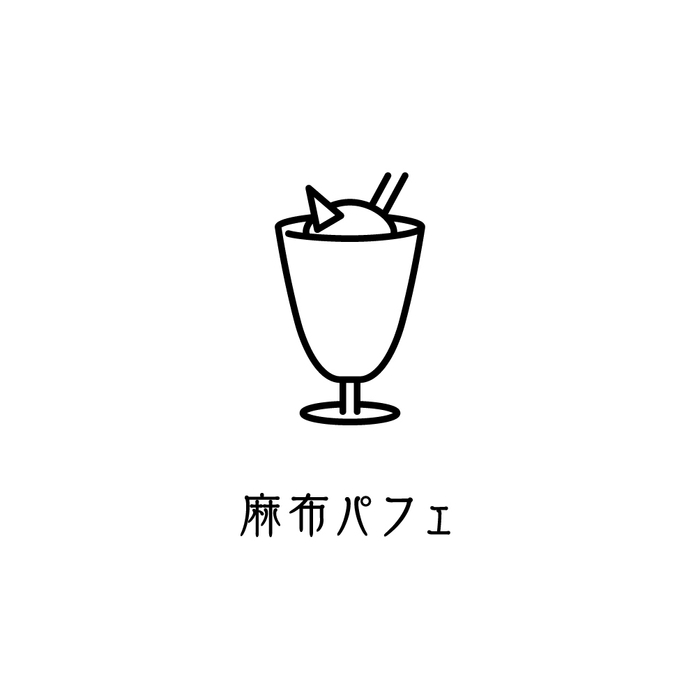 麻布パフェ ロゴ