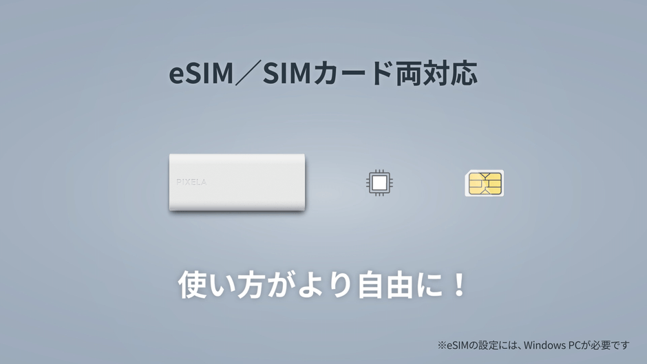 eSIM／SIMカード両対応