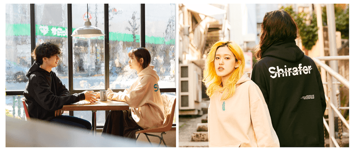 第一弾のキーアイテムとなるフーディーはユニセックスで2色をラインナップ。