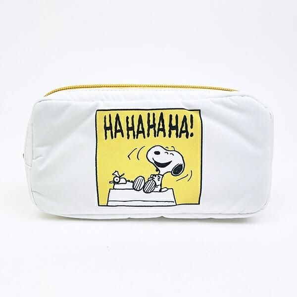 スヌーピーのコミック柄ポーチ