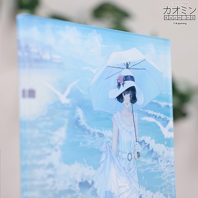 アクリルアート(クリア)「海とパラソル」