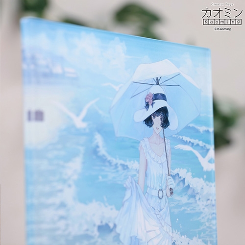 アクリルアート(クリア)「海とパラソル」