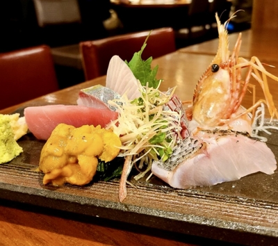 魚まみれ眞吉 人気メニューの刺し盛り