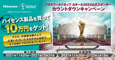 ハイセンスは2022年FIFAワールドカップ・カタール大会 公式スポンサーに決定。 ハイセンスジャパンは「カウントダウン」キャンペーンを開始