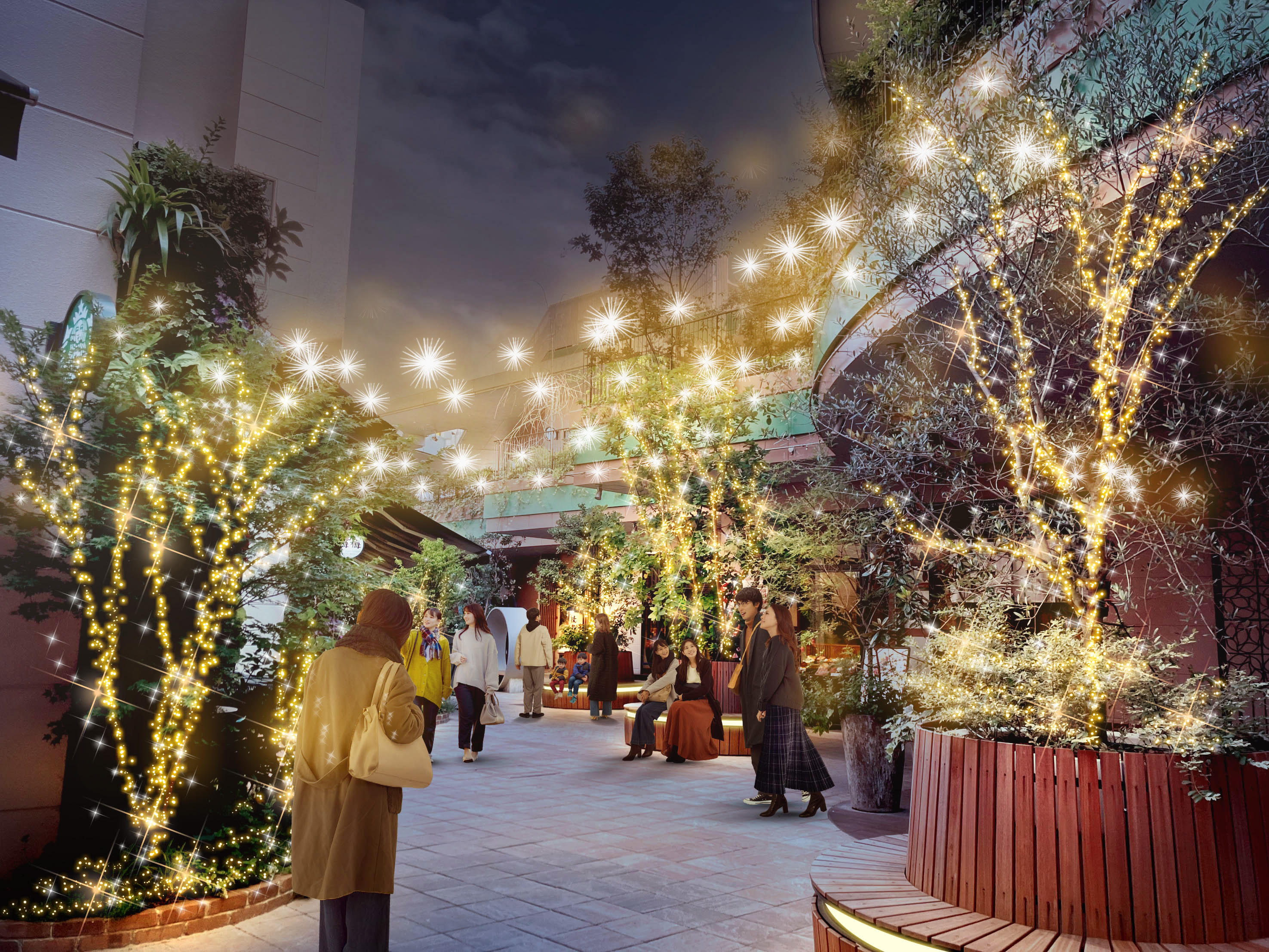 KUZUHA MALL（くずはモール）にてクリスマスイルミネーションが