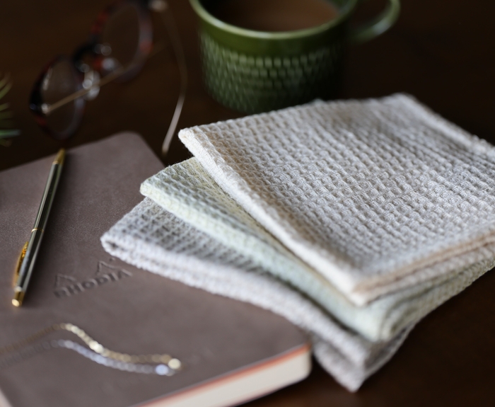 シルク ワッフルタオル