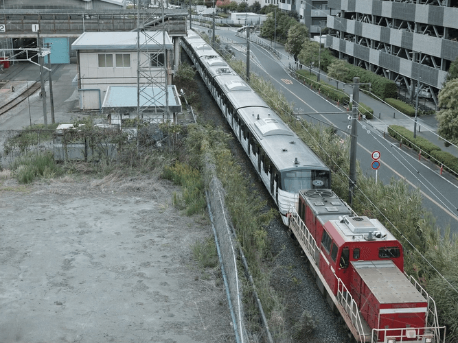輸送の様子(新鶴見機関区付近)