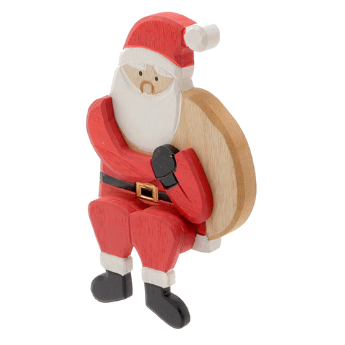 「ウッドドール Sitting Santa」価格：490円／サイズ：W11×D3×H18cm