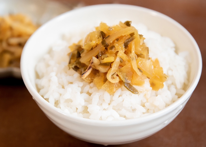 『味よし 岩下の新生姜入り』盛付例(ごはん)