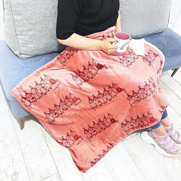 ムーミンのナチュラルデザインのブランケット