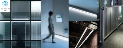 空間価値を高める、新しい光建材『ALBEAM Plus』、 照明・建材・ガラスの技術・専門会社3社が共同で開発！