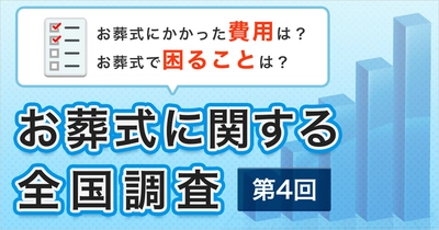 【速報！】第4回お葬式に関する全国調査(2020年)　 平均費用や選ばれた葬儀の種類、会葬人数まで、 幅広いデータを速報値で開示