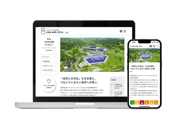 Link with SDGs　サイトイメージ