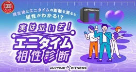 SNSキャンペーン「実は近いぞ！エニタイム相性診断」を実施中！＜エニタイムフィットネス国内1,300店舗突破記念＞
