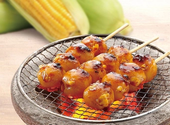 味も香りもまるで本物！夏の風物詩“焼きもろこし”がお団子に 　季節限定『焼きもろこし団子』初登場　 2018年8月17日(金)から「口福堂」で順次販売