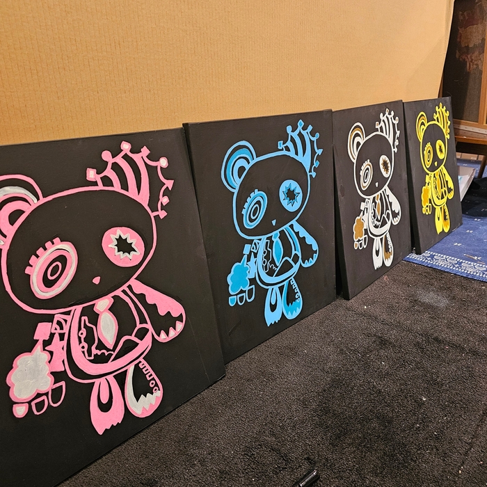 原画「ブラックぱんだのぬいぐるみ」シリーズ