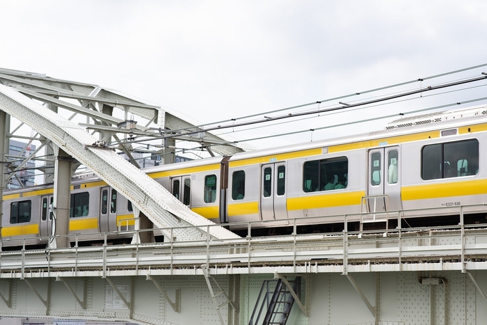 総武線が走る光景も見ごたえあり!