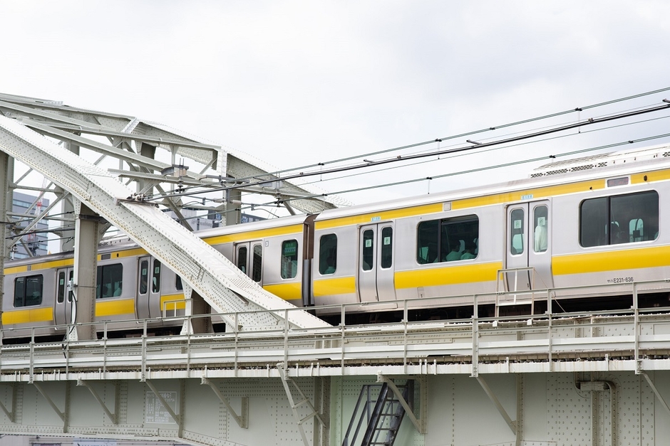 総武線が走る光景も見ごたえあり!