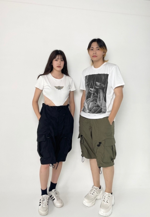 Tシャツ×ハーフパンツ