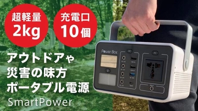 災害時に威力を発揮するポータブル電源に約2キロの 新型モデル登場。従来の2分の1以下の新モデルの 軽量ポータブル電源がクラウドファンディングMakuake 注文殺到で開始1分で目標金額達成！！