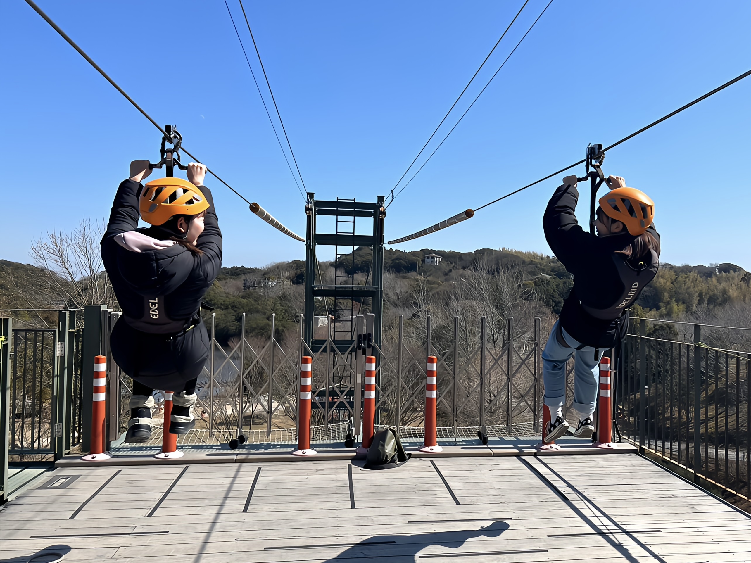 スリル満点!大迫力のゴジラに向かって“大滑空”女子旅ジップライン! 「一緒に飛ぼう!撮影しよう!春のペアジップライン」が3月2日(土)より開催