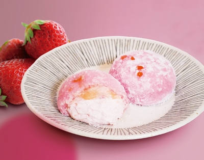 とろり天使のイチゴクリーム大福2個セット 500円(税込)