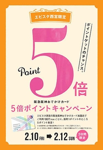 エビスタ西宮限定「阪急阪神おでかけカード5倍ポイントキャンペーン」実施